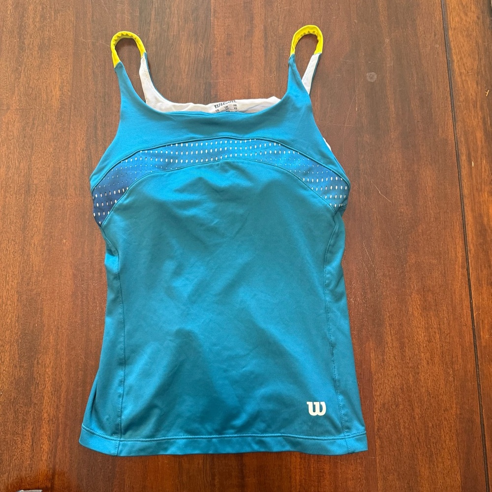 Wilson Women's Blue Tank Top with‎ Yellow Accents